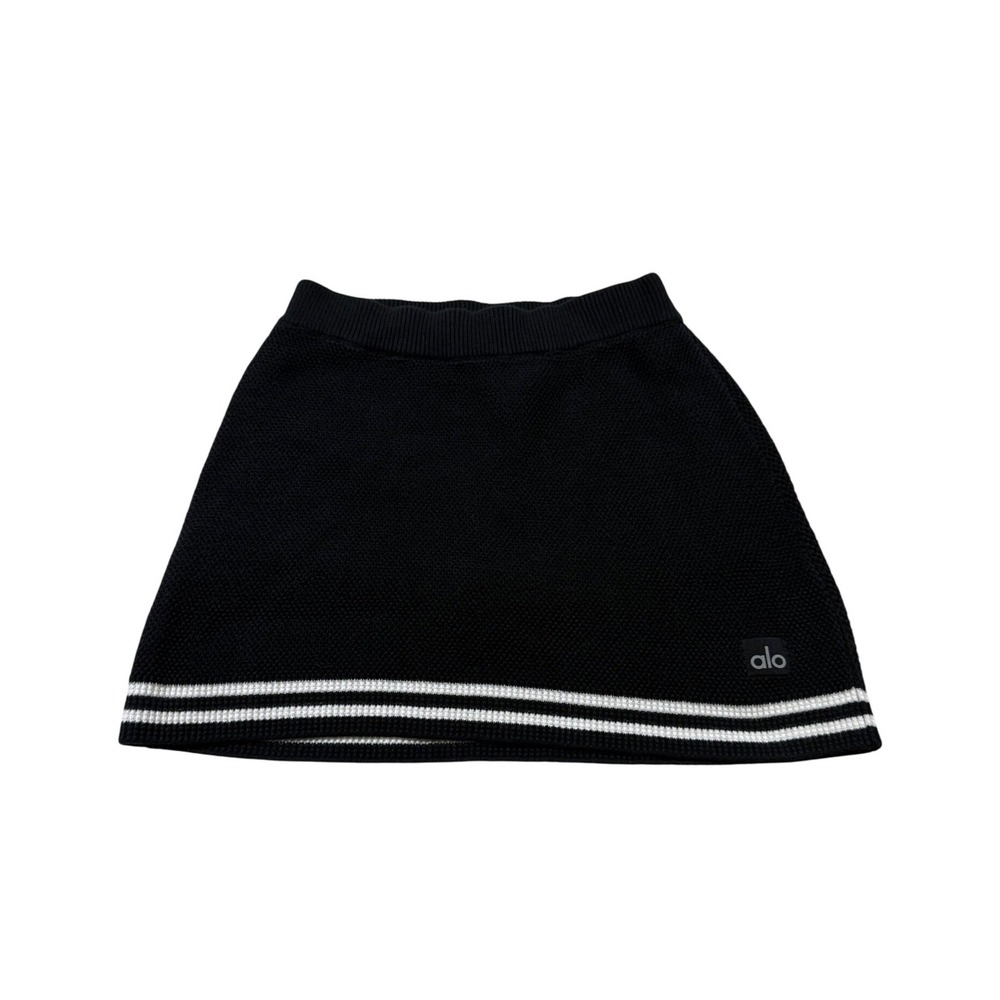 Alo Yoga Sweater Knit Mini Skirt XXS Varsity Tennis Ribbed Athleisure Preppy